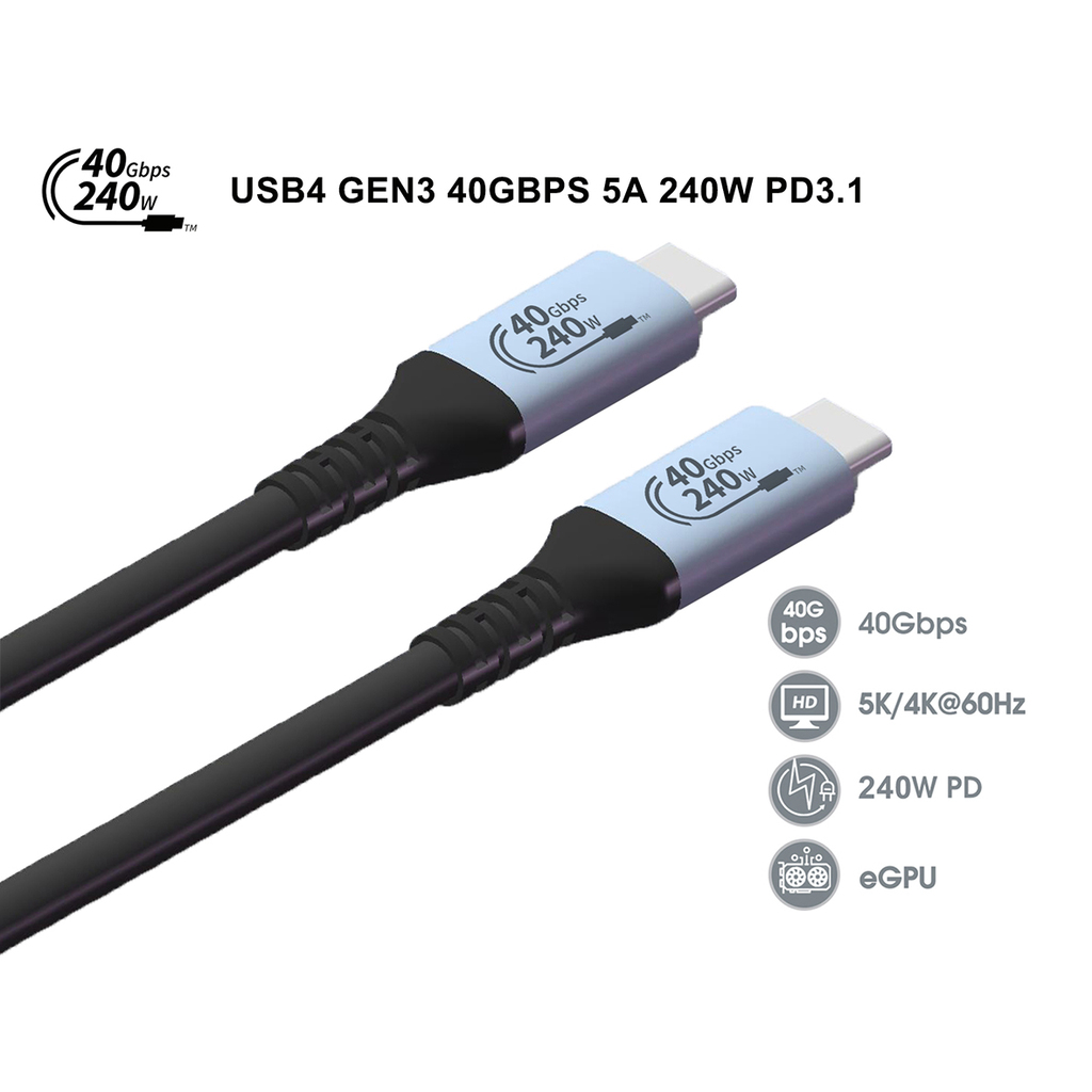 USB4 GEN3 40Gbps 5A 240W ready!